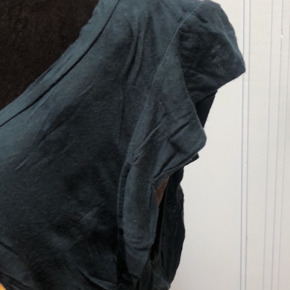 Torn by Ronny Kobo Black Ruffle Sleeve T Shirt L - Picture 6 of 10